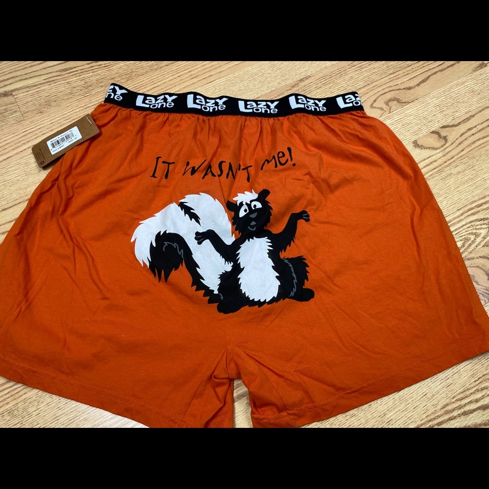 NEW The Lazy One Orange “Stinky” Lounge Shorts Sz XL